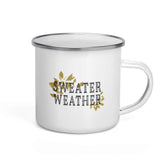 Sweater Weather Autumnal Fall Season Enamel Coffee Tea Cup Mug, Mugs, $ 27.50, A Moment Of Now™